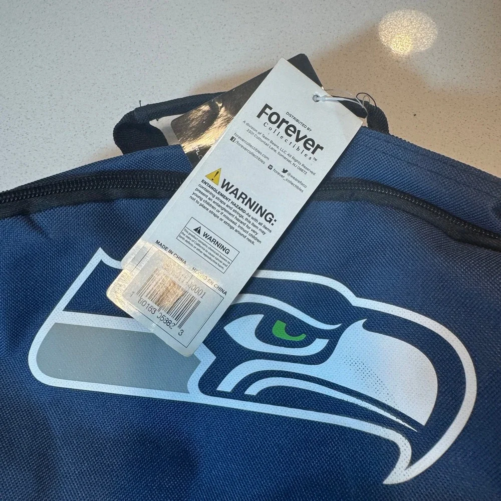 NFL Seattle Seahawks Backpack Forever Collectibles Prime Time Navy Blue NWT
